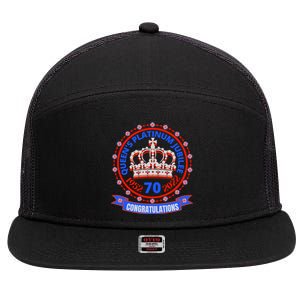 Queens Platinum Jubilee Gift Queen Jubilee 2022 Gift Uk Gift 7 Panel Mesh Trucker Snapback Hat