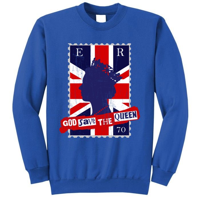 Queen's Platinum Jubilee God Save The Queen Funny Gift Tall Sweatshirt