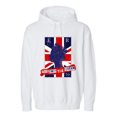 Queen's Platinum Jubilee God Save The Queen Funny Gift Garment-Dyed Fleece Hoodie