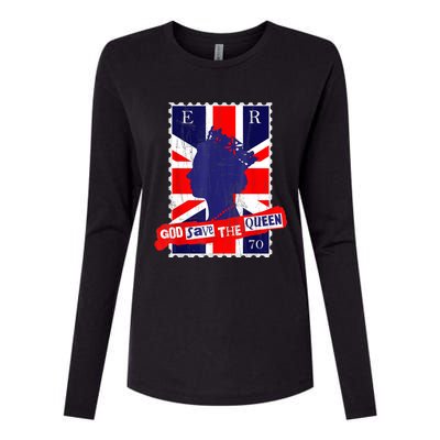 QUEEN'S PLATINUM JUBILEE GOD SAVE THE QUEEN Womens Cotton Relaxed Long Sleeve T-Shirt