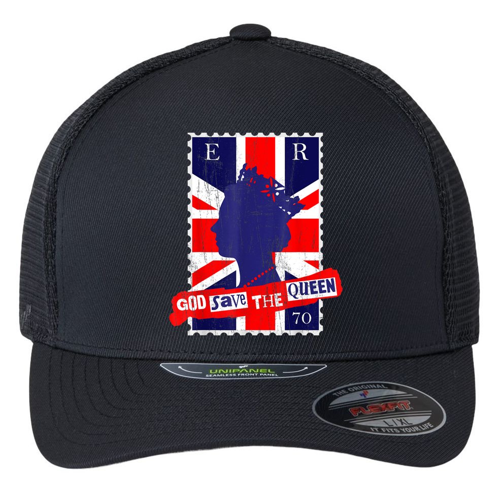 QUEEN'S PLATINUM JUBILEE GOD SAVE THE QUEEN Flexfit Unipanel Trucker Cap