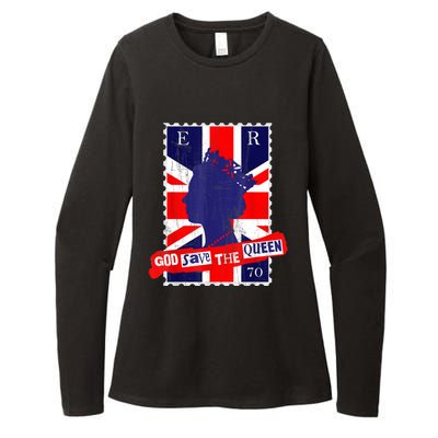 QUEEN'S PLATINUM JUBILEE GOD SAVE THE QUEEN Womens CVC Long Sleeve Shirt