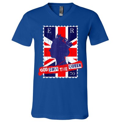 QUEEN'S PLATINUM JUBILEE GOD SAVE THE QUEEN V-Neck T-Shirt