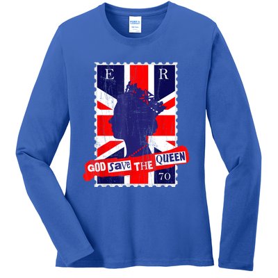 QUEEN'S PLATINUM JUBILEE GOD SAVE THE QUEEN Ladies Long Sleeve Shirt