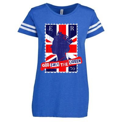 QUEEN'S PLATINUM JUBILEE GOD SAVE THE QUEEN Enza Ladies Jersey Football T-Shirt