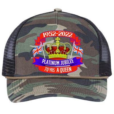 Queens Platinum Jubilee Gift Queen Jubilee Union Jack Gift Cute Gift Retro Rope Trucker Hat Cap