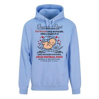 Querido PapáEsta Navidad Estoy Acurrucado Unisex Surf Hoodie