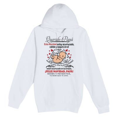 Querido PapáEsta Navidad Estoy Acurrucado Premium Pullover Hoodie