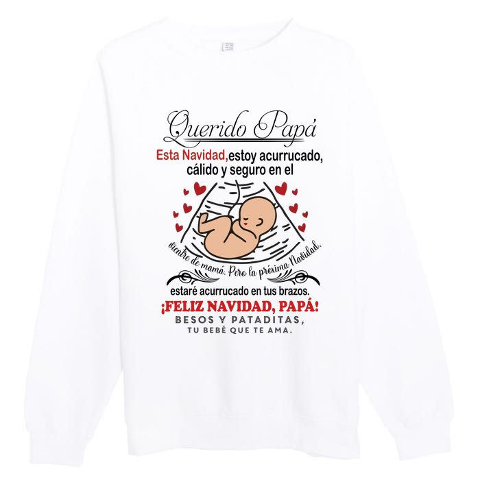 Querido PapáEsta Navidad Estoy Acurrucado Premium Crewneck Sweatshirt