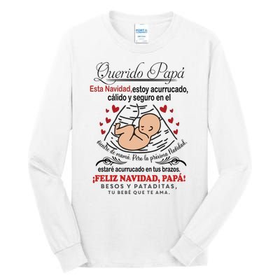 Querido PapáEsta Navidad Estoy Acurrucado Tall Long Sleeve T-Shirt