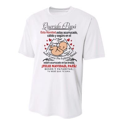 Querido PapáEsta Navidad Estoy Acurrucado Performance Sprint T-Shirt