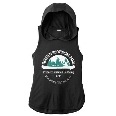 Quetico Provincial Park Ontario Canoe Camping Ladies PosiCharge Tri-Blend Wicking Draft Hoodie Tank