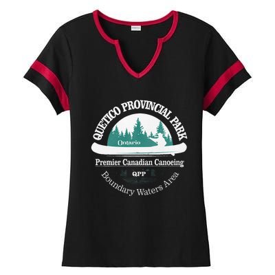 Quetico Provincial Park Ontario Canoe Camping Ladies Halftime Notch Neck Tee