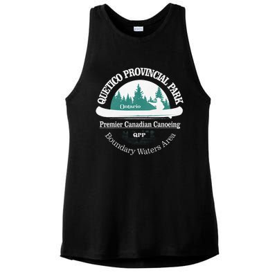 Quetico Provincial Park Ontario Canoe Camping Ladies PosiCharge Tri-Blend Wicking Tank