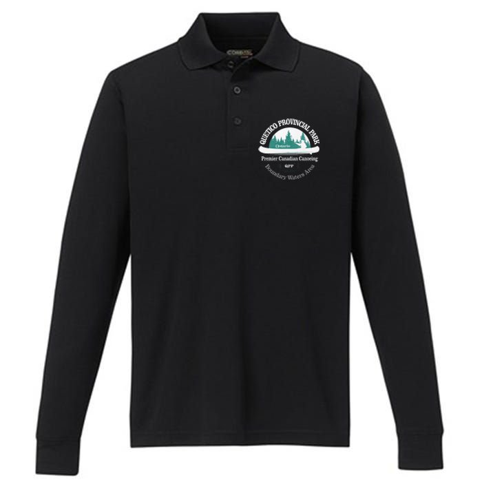 Quetico Provincial Park Ontario Canoe Camping Performance Long Sleeve Polo