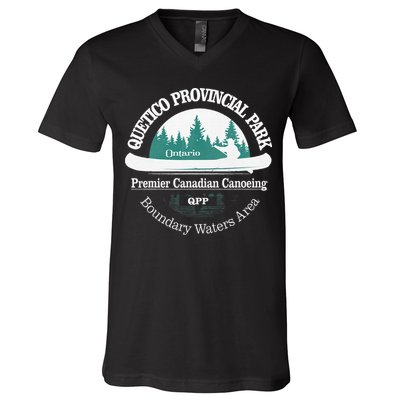 Quetico Provincial Park Ontario Canoe Camping V-Neck T-Shirt