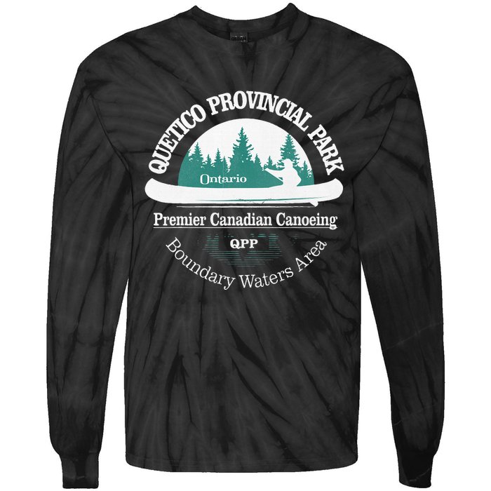 Quetico Provincial Park Ontario Canoe Camping Tie-Dye Long Sleeve Shirt