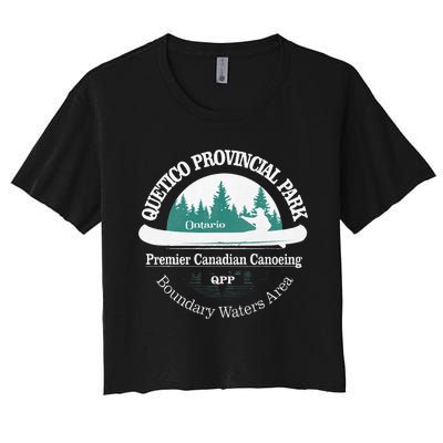 Quetico Provincial Park Ontario Canoe Camping Women's Crop Top Tee