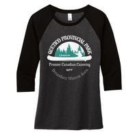 Quetico Provincial Park Ontario Canoe Camping Women's Tri-Blend 3/4-Sleeve Raglan Shirt