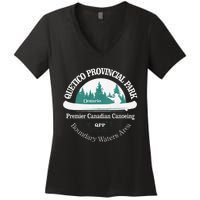 Quetico Provincial Park Ontario Canoe Camping Women's V-Neck T-Shirt