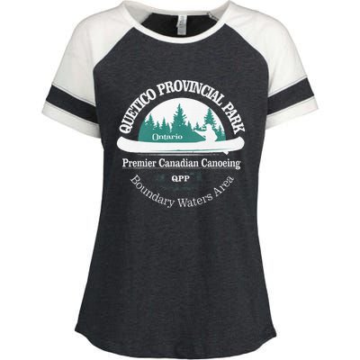 Quetico Provincial Park Ontario Canoe Camping Enza Ladies Jersey Colorblock Tee