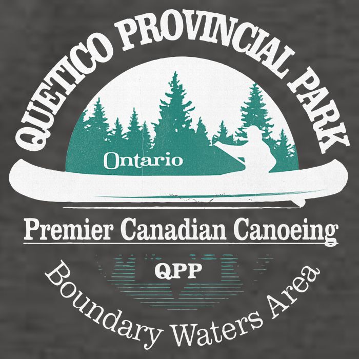 Quetico Provincial Park Ontario Canoe Camping Vector Backpack
