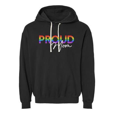 Queer Pride Proud Mom Rainbow Equality Pride Month LGBT Garment-Dyed Fleece Hoodie