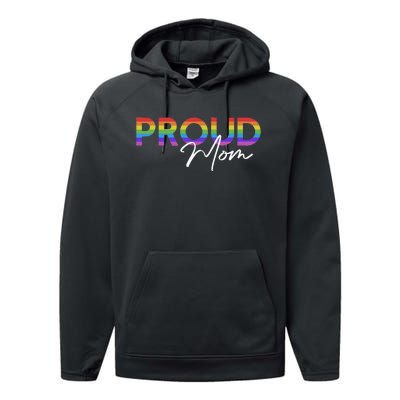 Queer Pride Proud Mom Rainbow Equality Pride Month LGBT Performance Fleece Hoodie