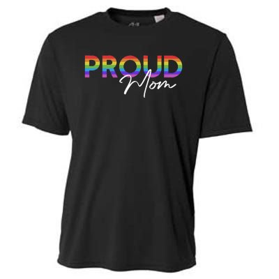 Queer Pride Proud Mom Rainbow Equality Pride Month LGBT Cooling Performance Crew T-Shirt