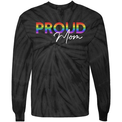 Queer Pride Proud Mom Rainbow Equality Pride Month LGBT Tie-Dye Long Sleeve Shirt