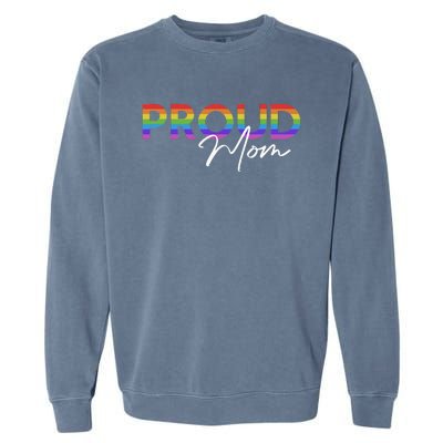 Queer Pride Proud Mom Rainbow Equality Pride Month LGBT Garment-Dyed Sweatshirt