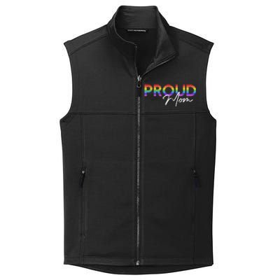 Queer Pride Proud Mom Rainbow Equality Pride Month LGBT Collective Smooth Fleece Vest