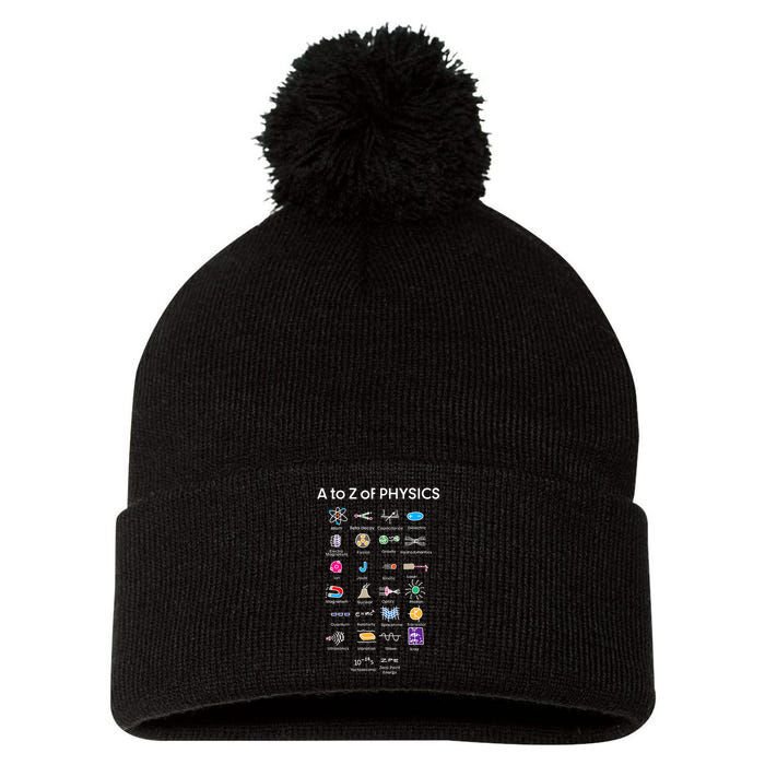 Quantum Physics String Theory Physics Student Science Pom Pom 12in Knit Beanie