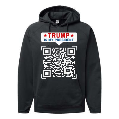 Qr President Trump 4547 Trump Dancing Code Performance Fleece Hoodie