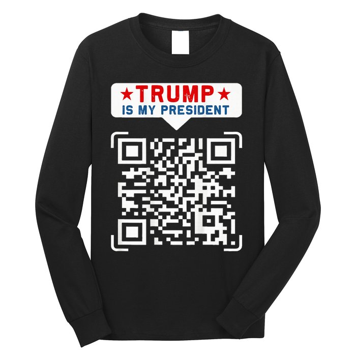 Qr President Trump 4547 Trump Dancing Code Long Sleeve Shirt