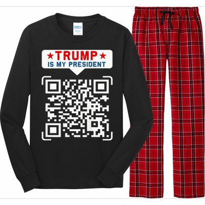 Qr President Trump 4547 Trump Dancing Code Long Sleeve Pajama Set