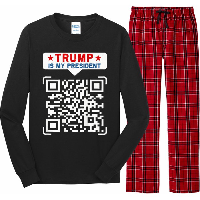 Qr President Trump 4547 Trump Dancing Code Long Sleeve Pajama Set