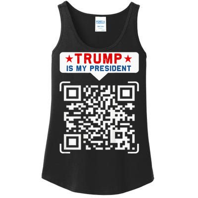 Qr President Trump 4547 Trump Dancing Code Ladies Essential Tank