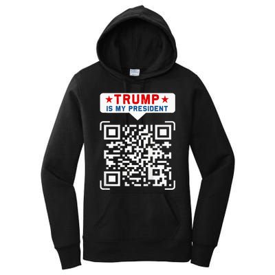 Qr President Trump 4547 Trump Dancing Code Women's Pullover Hoodie