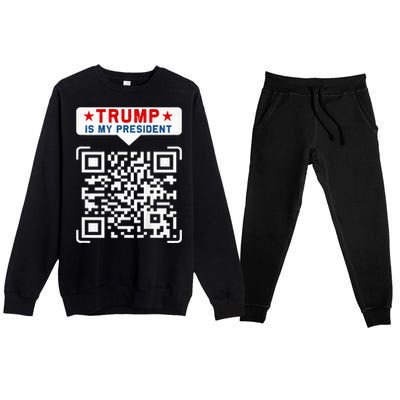 Qr President Trump 4547 Trump Dancing Code Premium Crewneck Sweatsuit Set