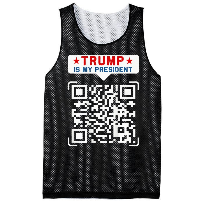 Qr President Trump 4547 Trump Dancing Code Mesh Reversible Basketball Jersey Tank