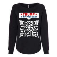 Qr President Trump 4547 Trump Dancing Code Womens California Wash Sweatshirt