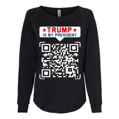 Qr President Trump 4547 Trump Dancing Code Womens California Wash Sweatshirt