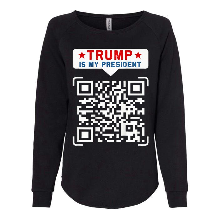 Qr President Trump 4547 Trump Dancing Code Womens California Wash Sweatshirt