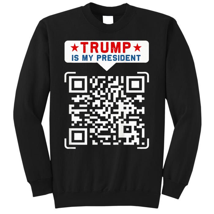 Qr President Trump 4547 Trump Dancing Code Tall Sweatshirt