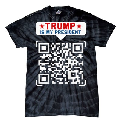 Qr President Trump 4547 Trump Dancing Code Tie-Dye T-Shirt