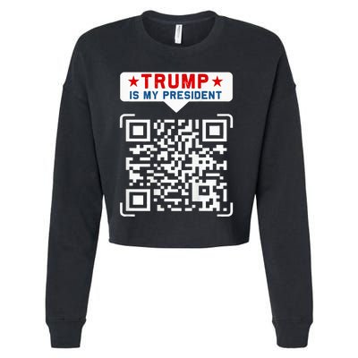 Qr President Trump 4547 Trump Dancing Code Cropped Pullover Crew