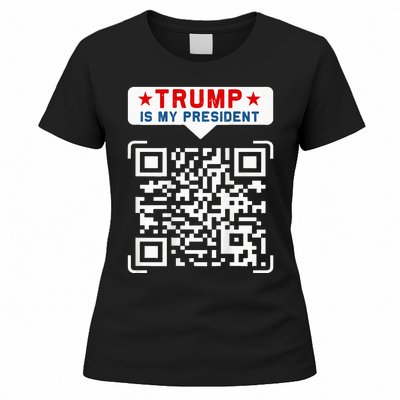 Qr President Trump 4547 Trump Dancing Code Women's T-Shirt