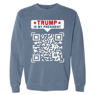 Qr President Trump 4547 Trump Dancing Code Garment-Dyed Sweatshirt