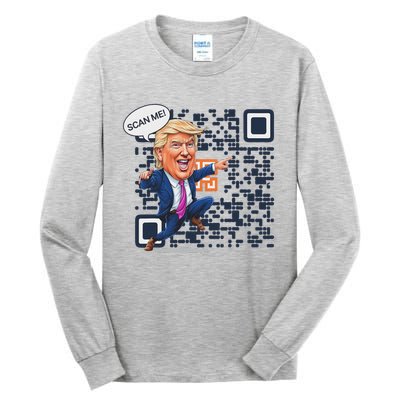 Qr President Trump Dance Code Tall Long Sleeve T-Shirt